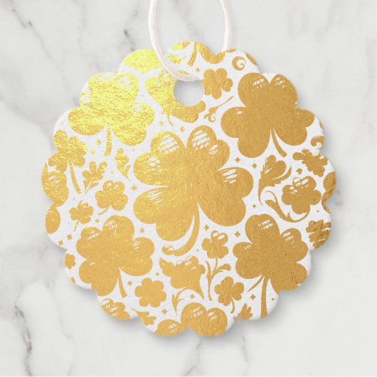 St. Patrick's Day Shamrock Folie Favorit Label (Voorkant)