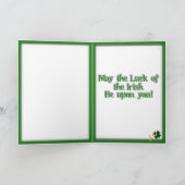 St. Patrick's Day Shamrock Frame met verstelbare s Kaart (Binnen)