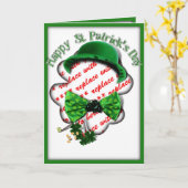 St. Patrick's Day Shamrock Frame met verstelbare s Kaart (Gele Bloem)