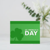 St Patrick's Day Shamrock Green Border Briefkaart (Staand voorkant)