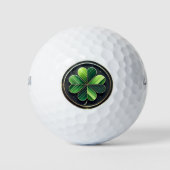 St. Patrick's Day Shamrock Green Clover Golfballen (Voorkant)