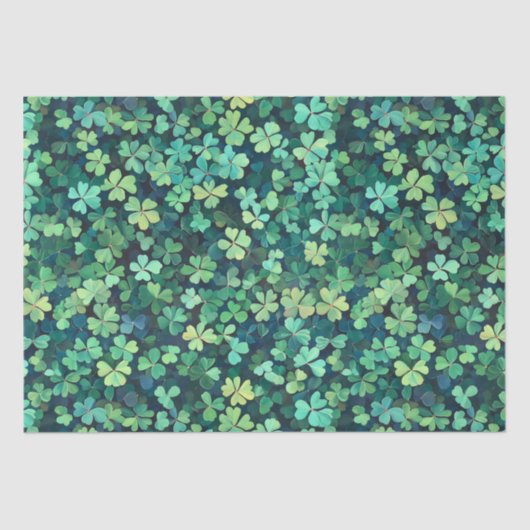 St. Patrick's Day Shamrock Green Clover Tissuepapier (Voorkant)