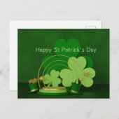 St Patrick's Day Shamrock Green Feestdagenkaart (Voorkant / Achterkant)