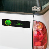 ST. PATRICK'S DAY SHAMROCK Green Gold Black Bumpersticker (Op Truck)