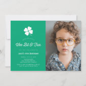 St. Patrick's Day Shamrock Green Photo Birthday Kaart (Voorkant)
