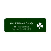 St. Patrick's Day Shamrock Green Return Address Etiket (Voorkant)