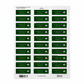 St. Patrick's Day Shamrock Green Return Address Etiket (Full Sheet)