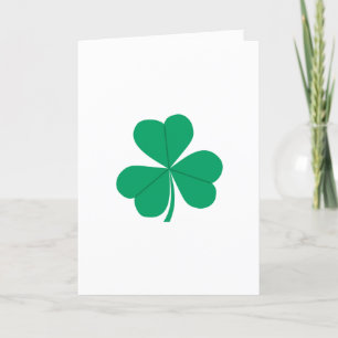 St. Patrick's Day Shamrock Green White Feestdagen Kaart