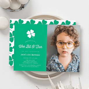 St. Patrick's Day Shamrock Groen Foto Verjaardag Kaart