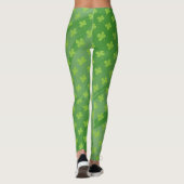 St. Patrick's Day Shamrock Groen Patroon Leggings (Achterkant)