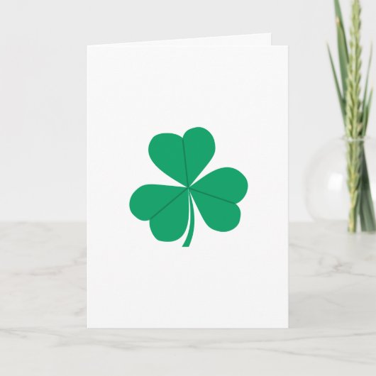 St. Patrick's Day Shamrock Groen Wit Feestdagen Kaart (Voorkant)