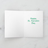 St. Patrick's Day Shamrock Groen Wit Feestdagen Kaart (Binnen)
