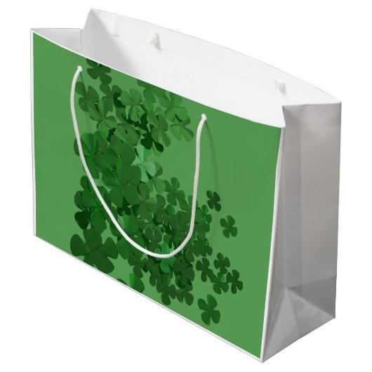 St. Patrick's Day Shamrock Groot Cadeauzakje (Achterkant Gekanteld)