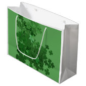 St. Patrick's Day Shamrock Groot Cadeauzakje (Voorkant Gekanteld)