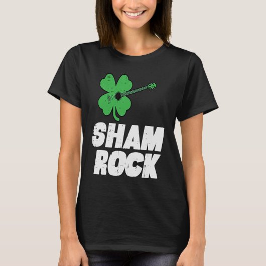St Patricks Day Shamrock Guitar Saint Pattys Boys T-shirt (Voorkant)