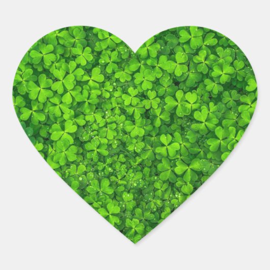 St. Patrick's Day Shamrock Hart Sticker (Voorkant)