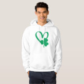 St Patrick's Day Shamrock Hart T-shirt (Voorkant volledig)
