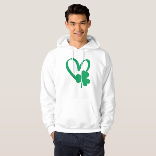 St Patrick's Day Shamrock Hart T-shirt (Voorkant volledig)