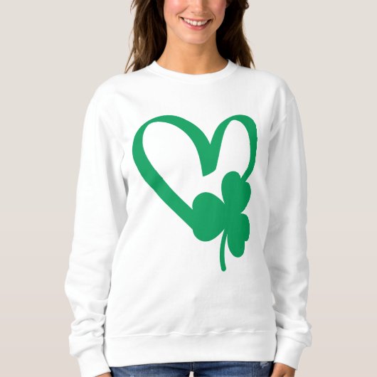 St Patrick's Day Shamrock Hart T-shirt (Voorkant)