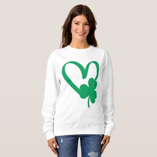 St Patrick's Day Shamrock Hart T-shirt (Voorkant volledig)
