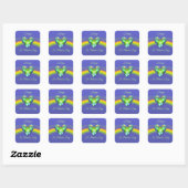 St. Patricks Day Shamrock Hart Vierkante Sticker (Vel)