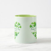 St. Patrick's Day Shamrock Heart Family Keepsake Mok (Midden)