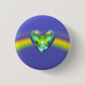 St. Patricks Day Shamrock Heart Ronde Button 3,2 Cm (Voorkant)