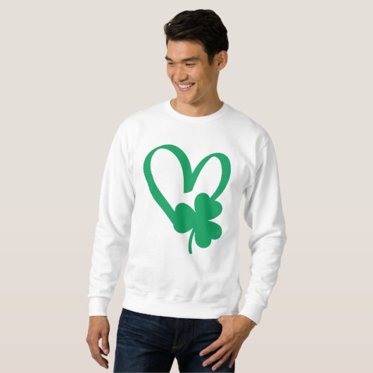 St Patrick's Day Shamrock Heart T-shirt (Voorkant volledig)