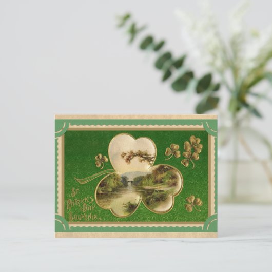  St Patricks Day Shamrock Ierland Landschap Briefkaart (Staand voorkant)
