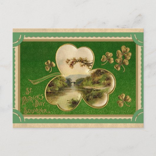  St Patricks Day Shamrock Ierland Landschap Briefkaart (Voorkant)