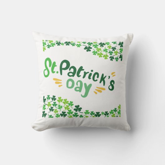 St. Patrick's Day,Shamrock,Iers Kussen (Voorkant)