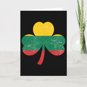St. Patricks Day Shamrock Iers Litouwen Litouws Kaart