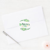 St. Patrick's Day,Shamrock,Iers Ronde Sticker (Envelop)