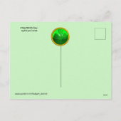 ST PATRICKS DAY SHAMROCK IN BLAUW GROENE FRACTALS FEESTDAGENKAART (Achterkant)