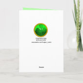 ST PATRICKS DAY SHAMROCK IN BLAUW GROENE FRACTALS KAART (Achterkant)