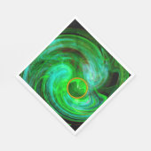 ST PATRICKS DAY SHAMROCK IN BLAUW GROENE FRACTALS SERVET (Hoek)