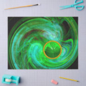 ST PATRICKS DAY SHAMROCK IN BLAUW GROENE FRACTALS TISSUEPAPIER (Craft)