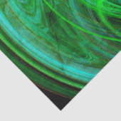 ST PATRICKS DAY SHAMROCK IN BLAUW GROENE FRACTALS TISSUEPAPIER (Detail)