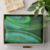 ST PATRICKS DAY SHAMROCK IN BLAUW GROENE FRACTALS TISSUEPAPIER (Geschenk)