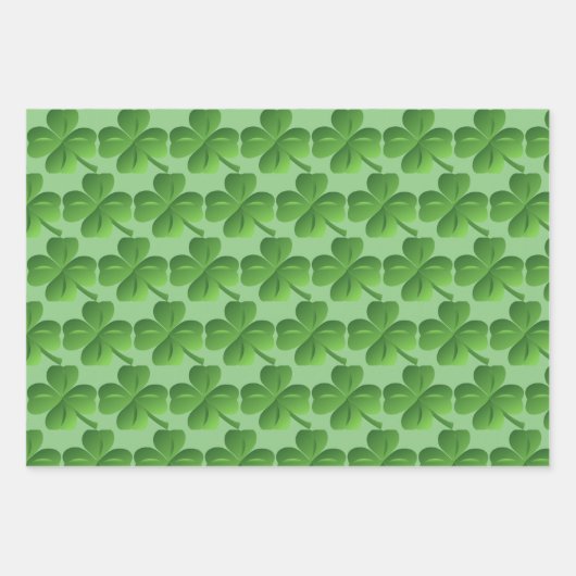 St Patrick's Day Shamrock inpakpapier (Voorkant 3)