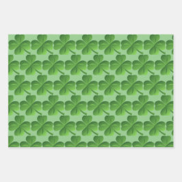 St Patrick's Day Shamrock inpakpapier
