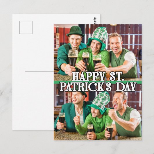 St Patrick's Day Shamrock Irish Celtic 2-foto's Briefkaart (Voorkant / Achterkant)