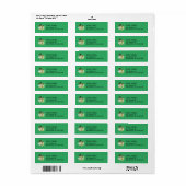 St. Patrick's Day Shamrock Irish Fairy RTL Adres Etiket (Full Sheet)