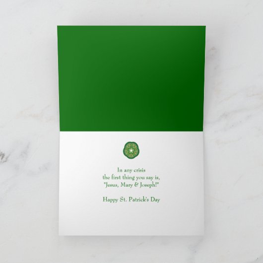 St. Patrick's Day Shamrock Je weet dat je Iers ben Kaart (Binnen)