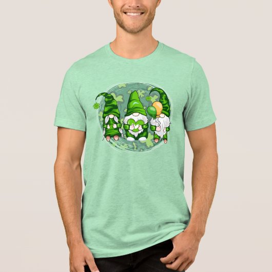 St. Patrick's Day Shamrock Kabouters-54989 Tri-Blend Shirt (Voorkant)