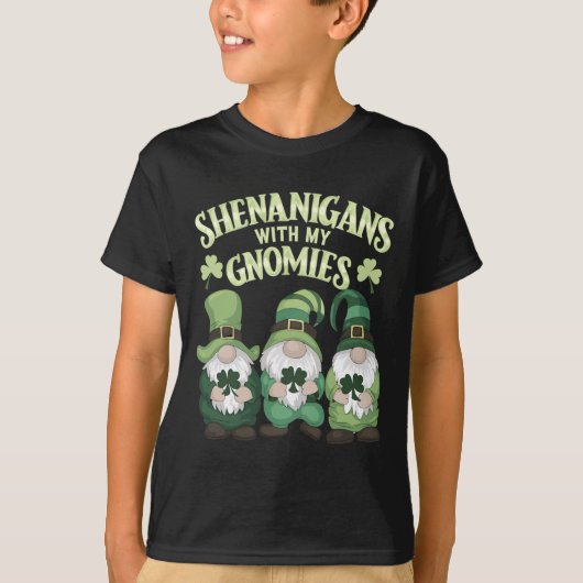 St Patricks Day Shamrock Kabouters T-shirt (Voorkant)