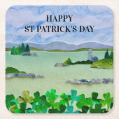 St Patrick's Day Shamrock Kartonnen Onderzetters (Voorkant)