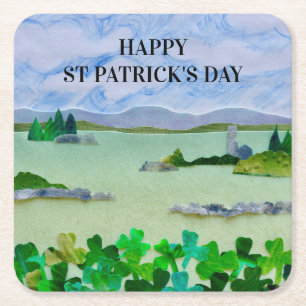 St Patrick's Day Shamrock Kartonnen Onderzetters
