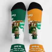 St. Patrick's Day Shamrock Kat Humor Sokken (Top)