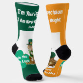 St. Patrick's Day Shamrock Kat Humor Sokken (Gebogen)